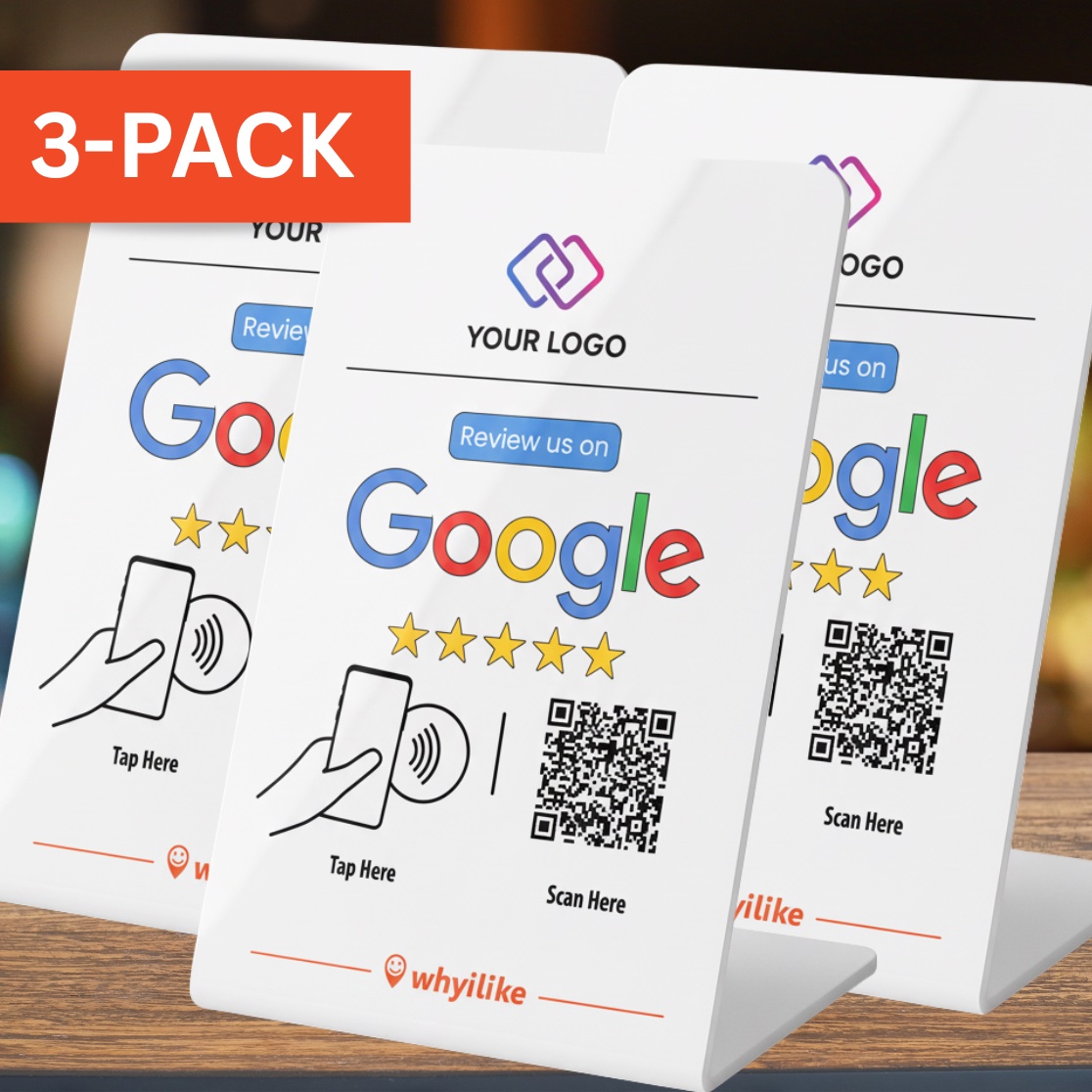 3-Pack — whyilike Google Review Stands