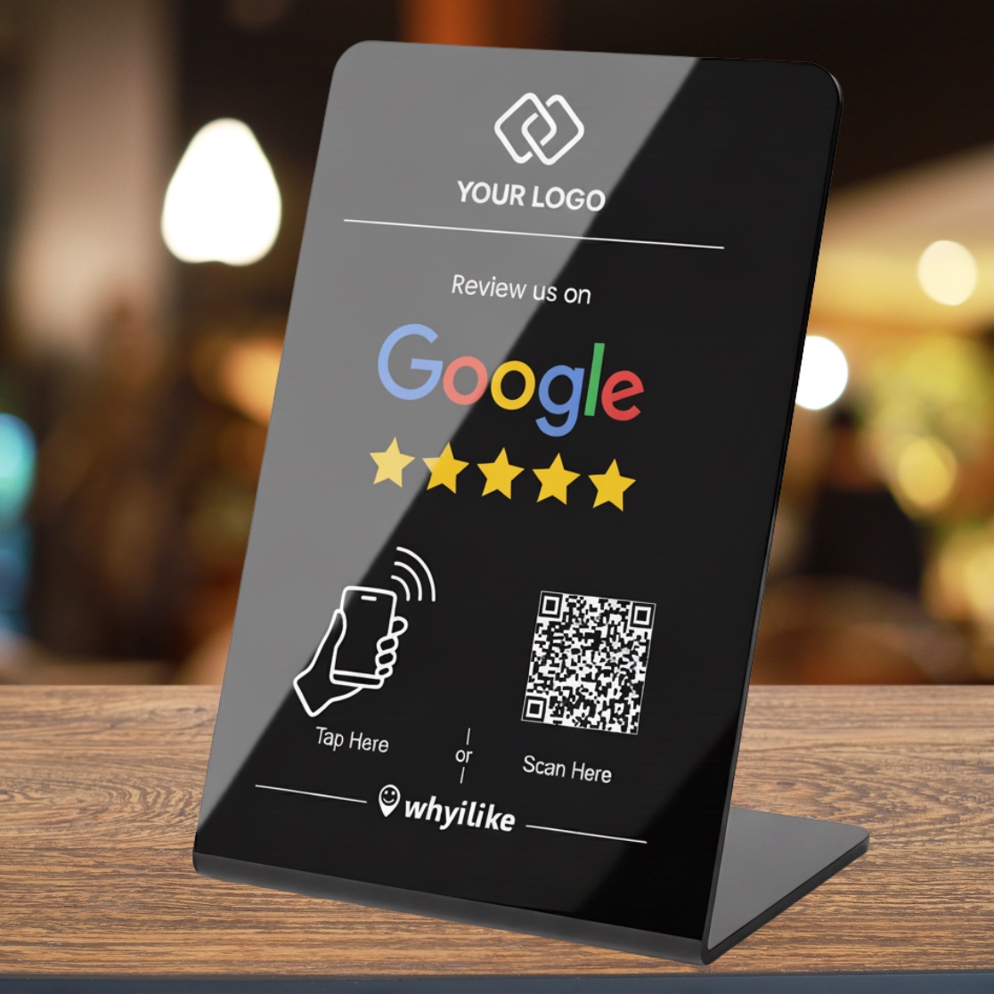 whyilike Google Review Stand — NFC + QR image 2