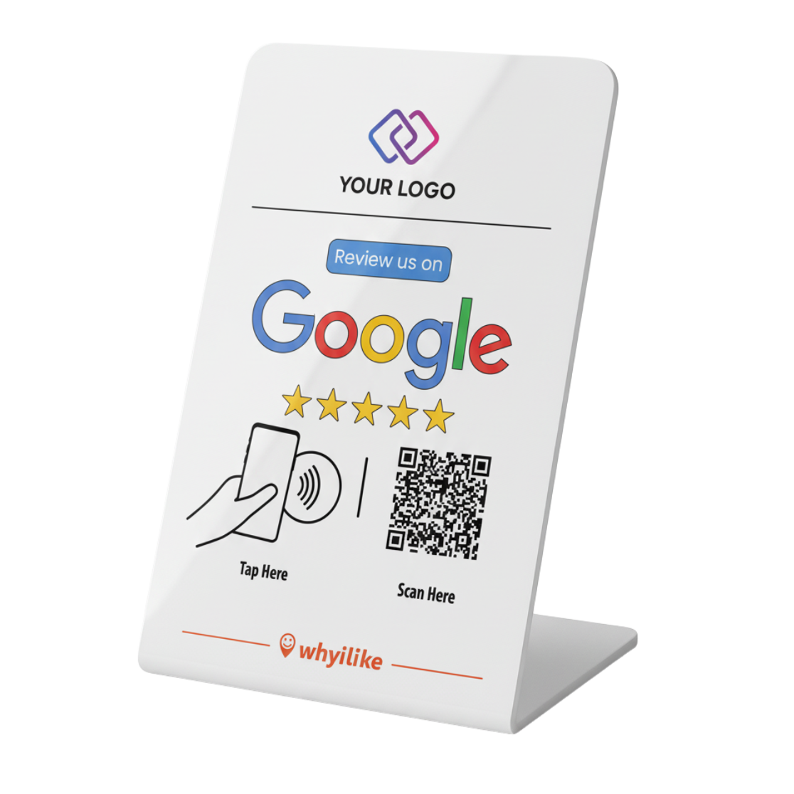 whyilike Google Review Stand — NFC + QR image 3